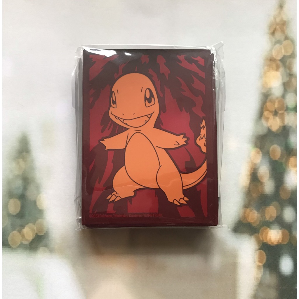 65 Ct Pokemon Obsidian Flames ETB Charmander Card Sleeves – Premium Red Sleeves, Standard Size, Sealed