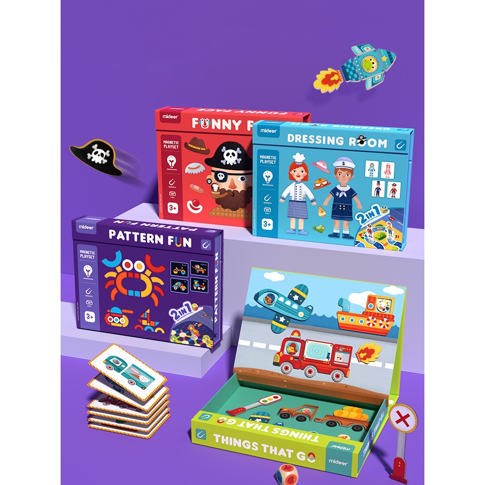 Mideer 2 in 1 puzzle set, career traffic flag, smart