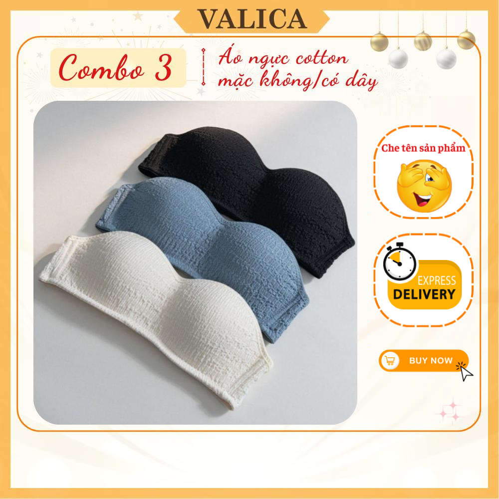 Combo of 3 Wireless Bras with Thin Foam Breast Set of 3 Antislip