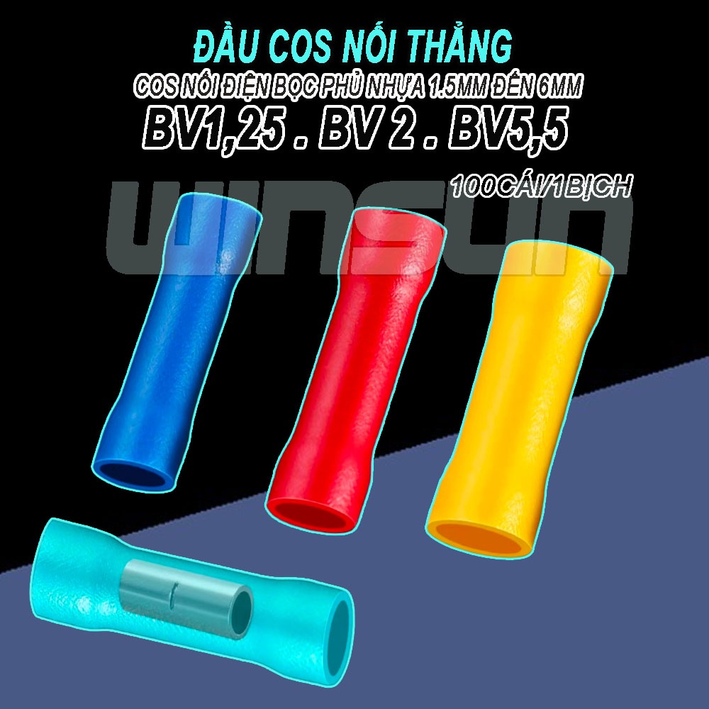 [100 Pieces] Straight connector, plastic-coated electrical connector ...