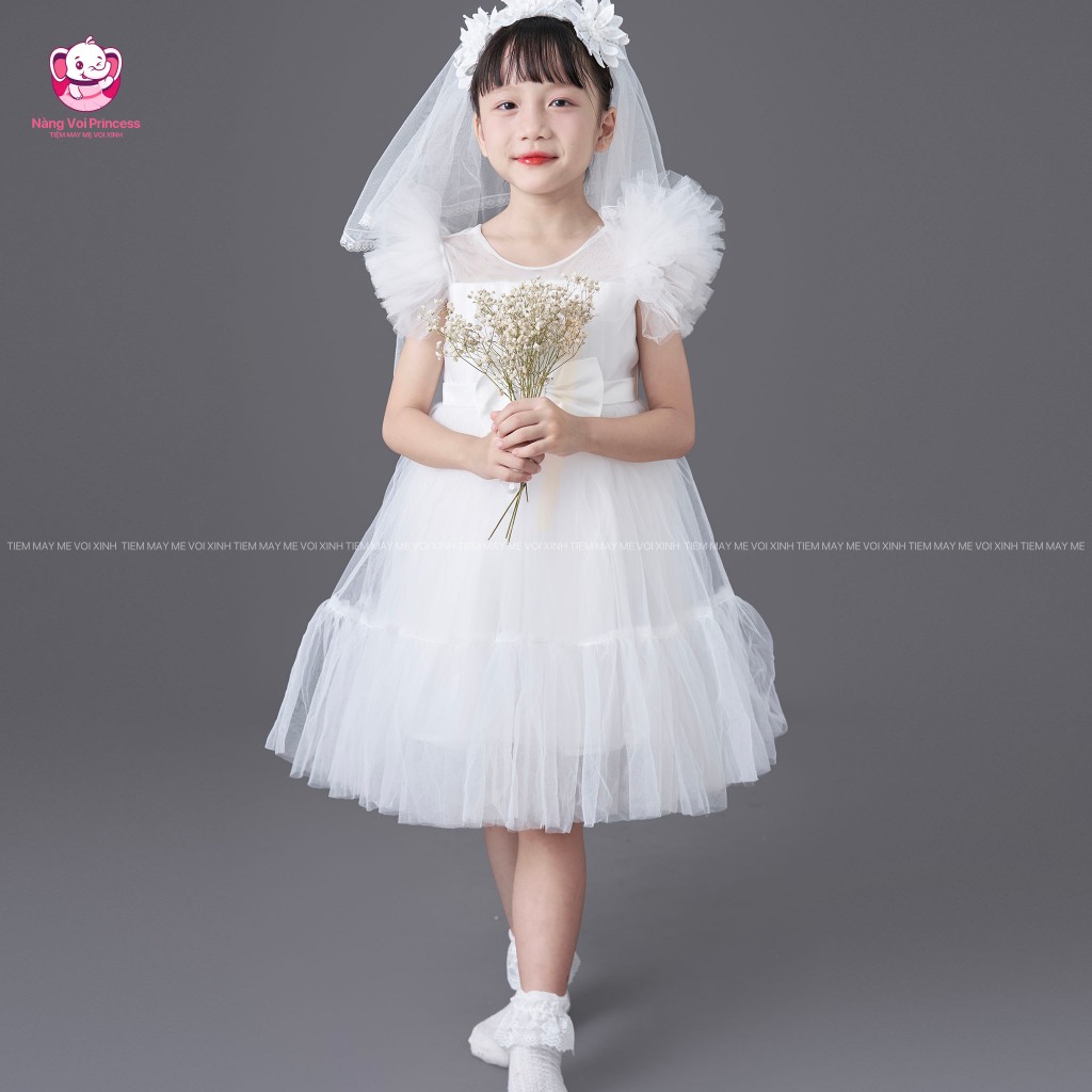 Princess dress with fishtail design for girls in blue, red, white, pink ...