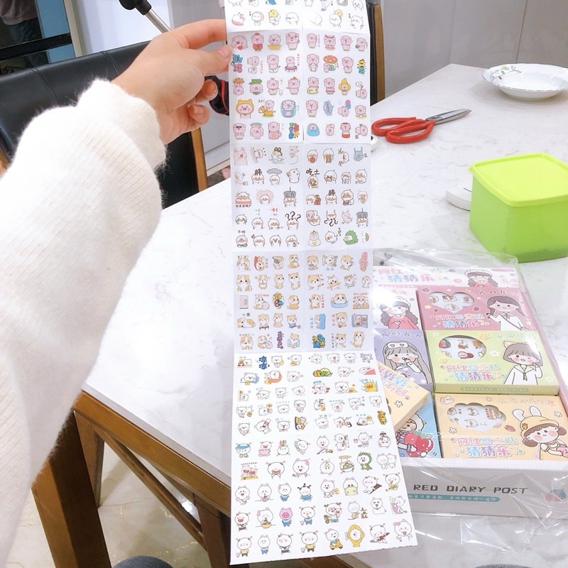 Tray of 30 boxes of super cute stickers (box of 12 sheets) | Shopee ...