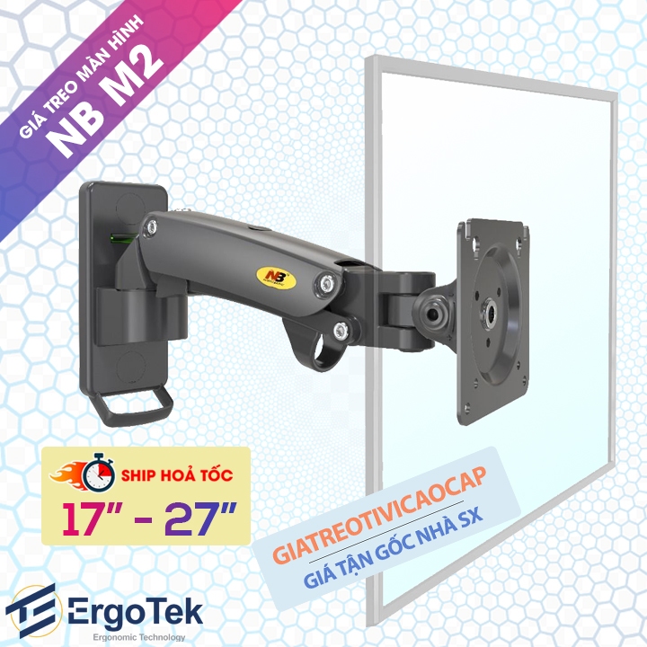 Nb M2 17 - 27 inch computer monitor mount - Wall mounted liftable ...