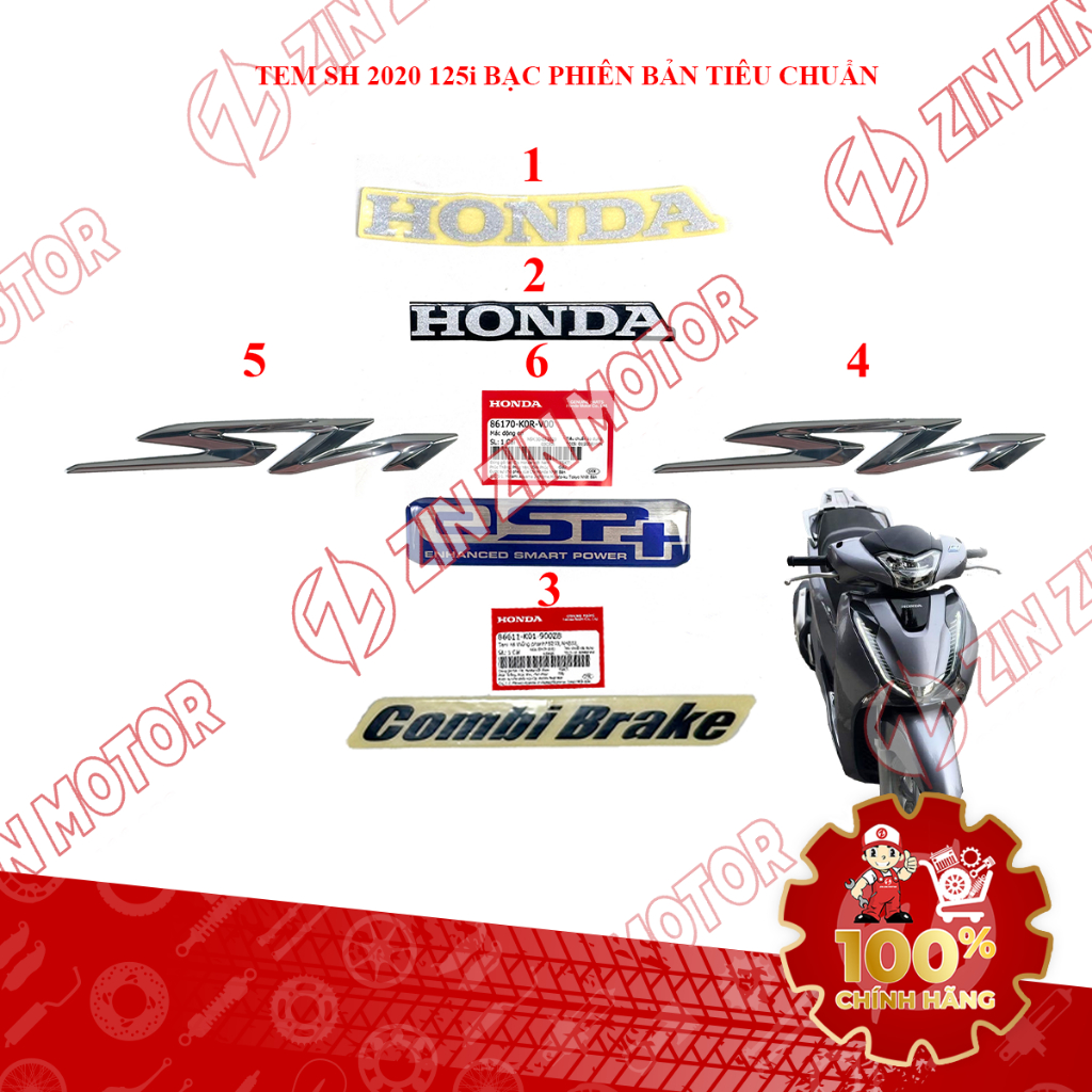 Silver SH 125i Vehicle Stamp, SH 2020 Removable Stamp Genuine Standard ...