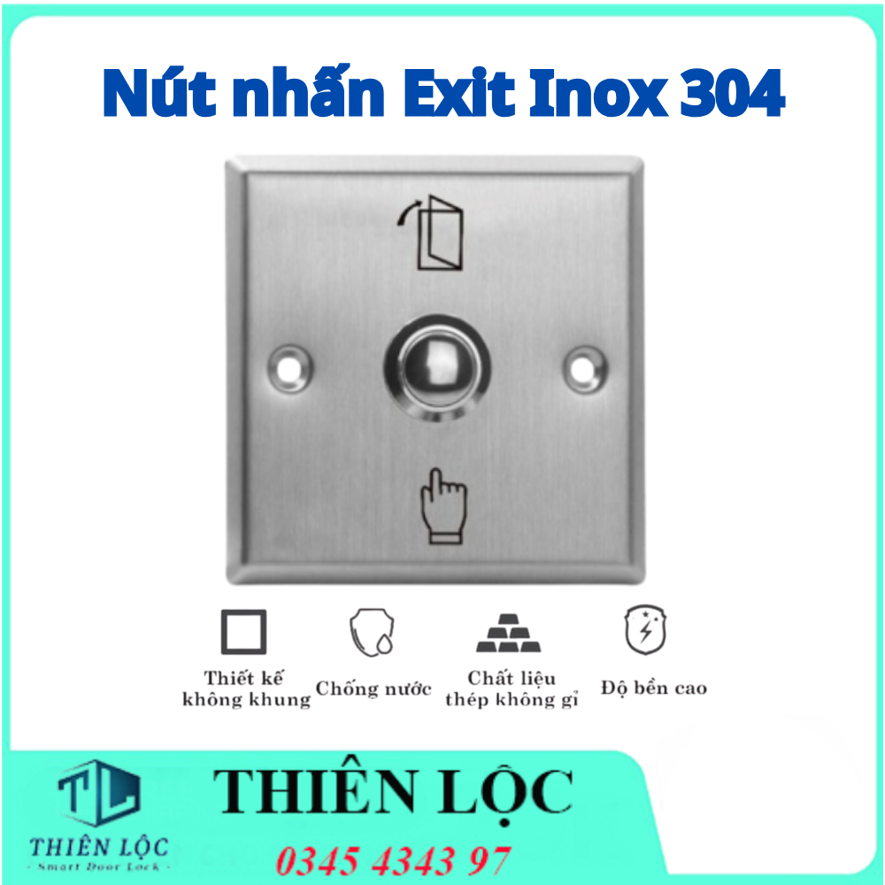 304 Stainless Steel Exit Button for access control system Shopee