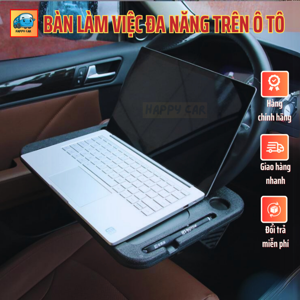 Multi-purpose desk, dining table mounted on Car steering wheel, compact ...