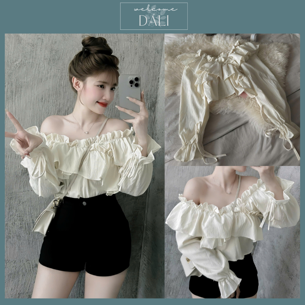 Blouse Kruiselings V-Hals Off-Shoulder main image 1