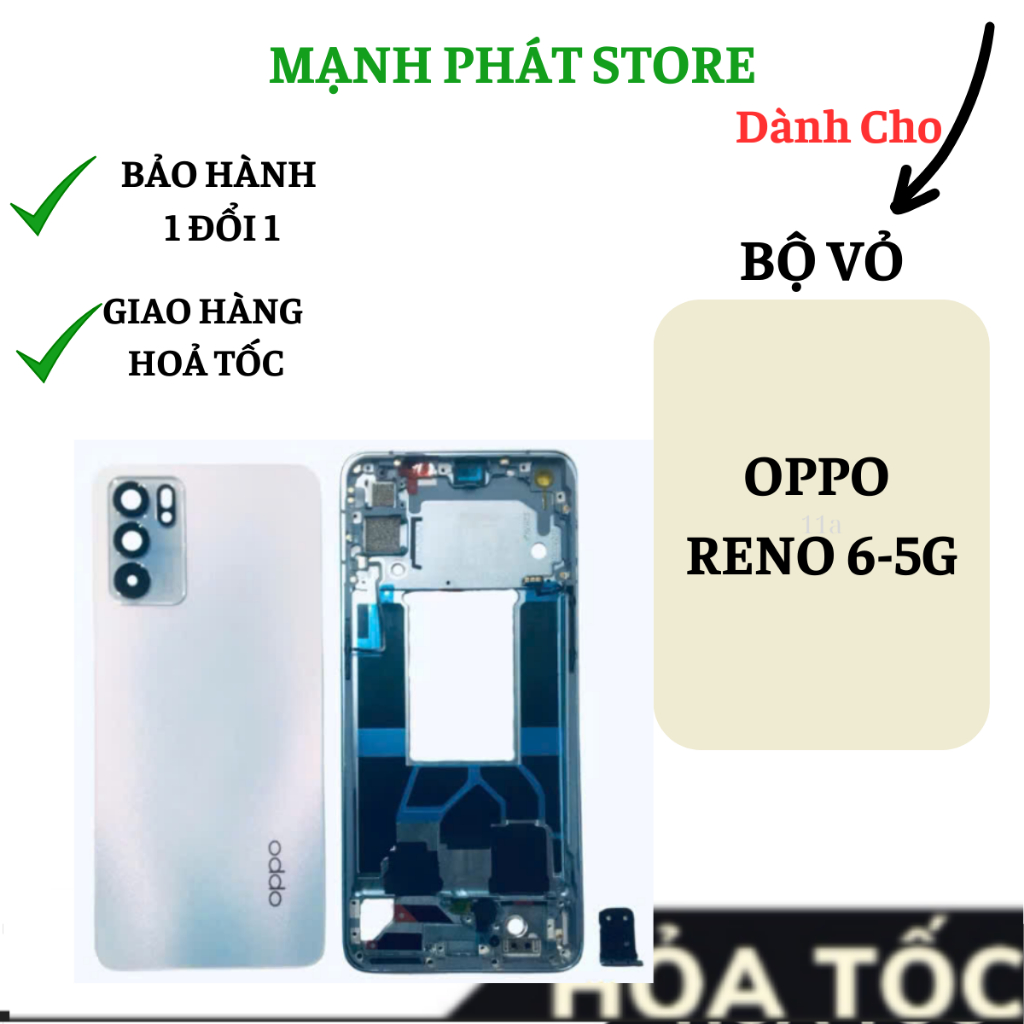 Oppo Reno 6 -5G case set (Frame, back, side, sim, keys, cam) - (Free ...