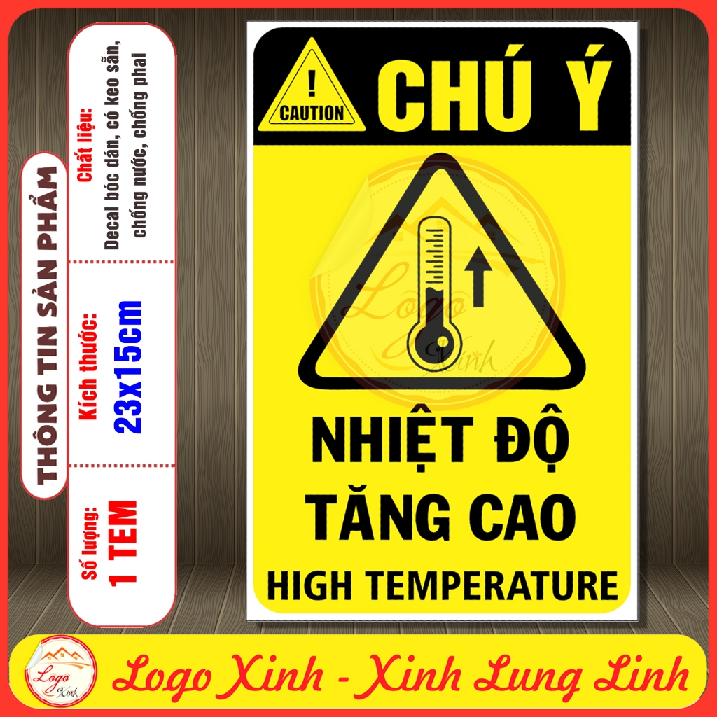Logo STICKER HIGH TEMPERATURE WARNING, HIGH STAMPARATURE - SAFE WARNING ...