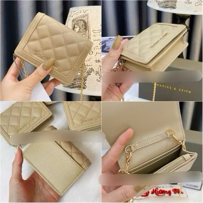 Beautiful quality mini chain wallet size 10cm with box | Shopee Philippines