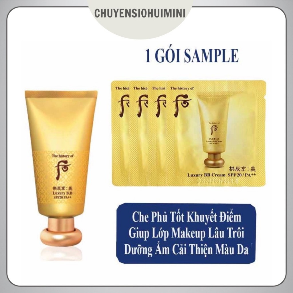 Sample pack of Whoo gold premium oriental medicine BB Cream Luxury BB