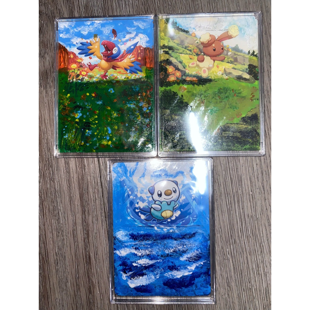 [ Pokemon ] Set of 3 full border display drawings with free display ...
