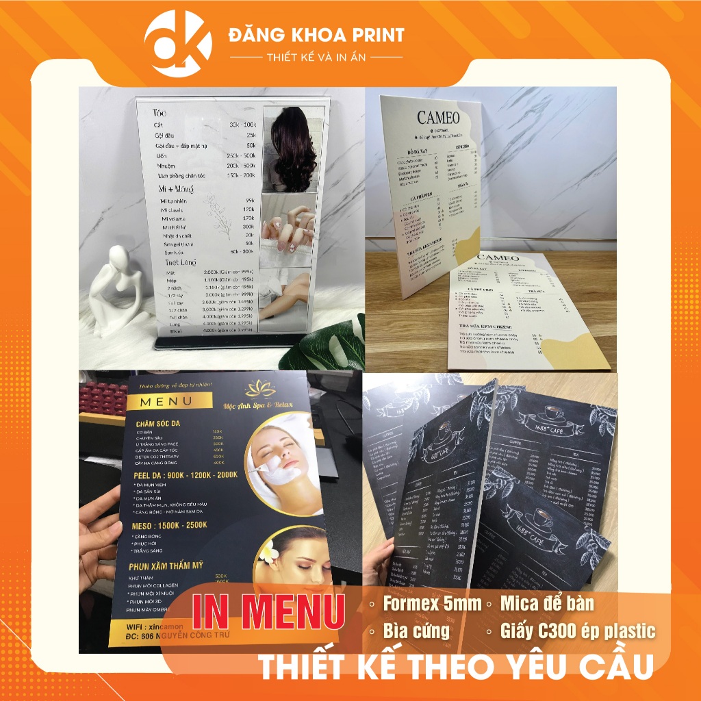 Print small quantities menus, laminated c300 paper menus, cardboard ...