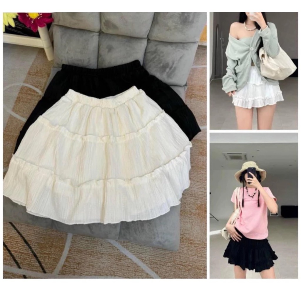 Short single layer flared skirt main image 1