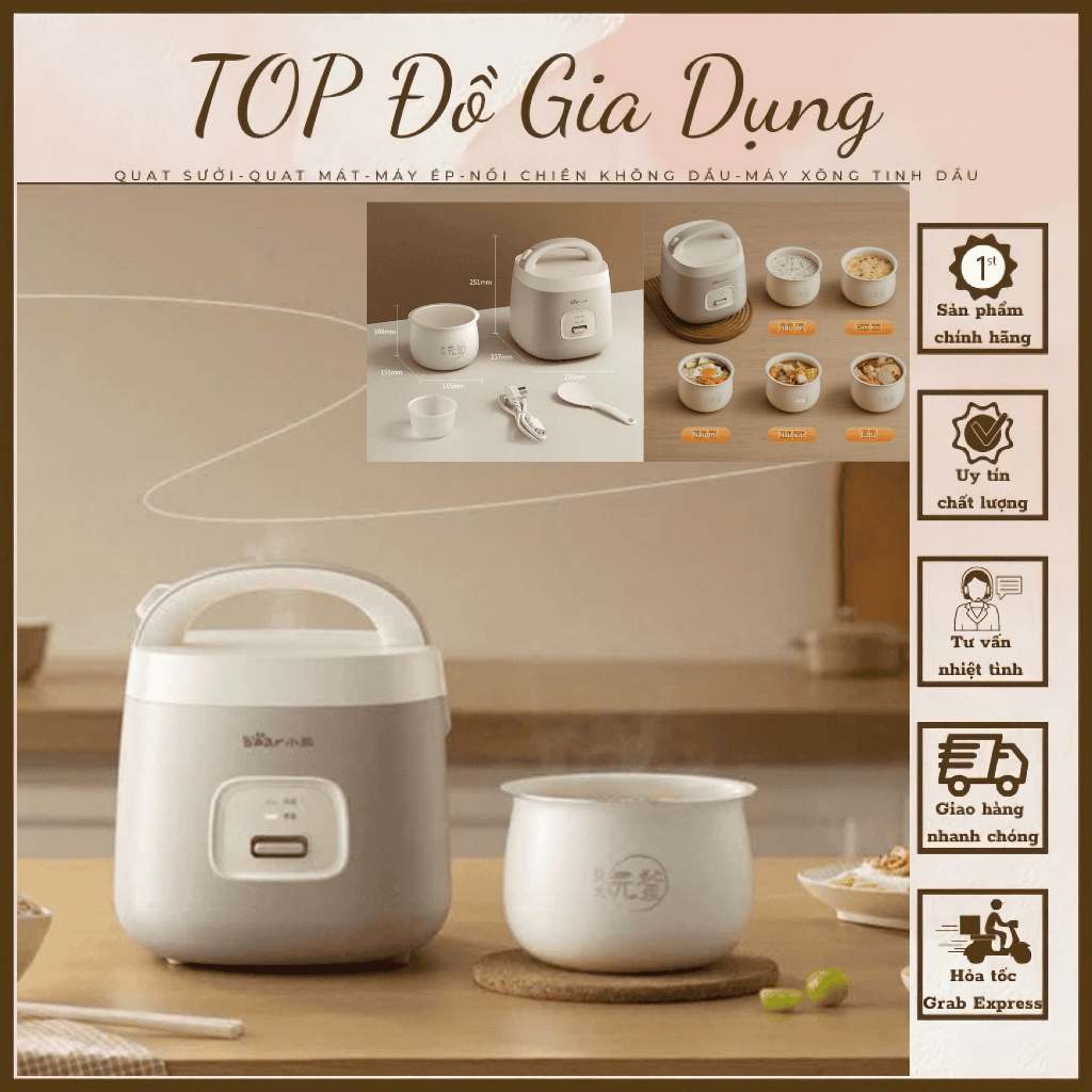 Bear Rice Cooker 1.6L DFB-T16Q5- | Shopee Philippines