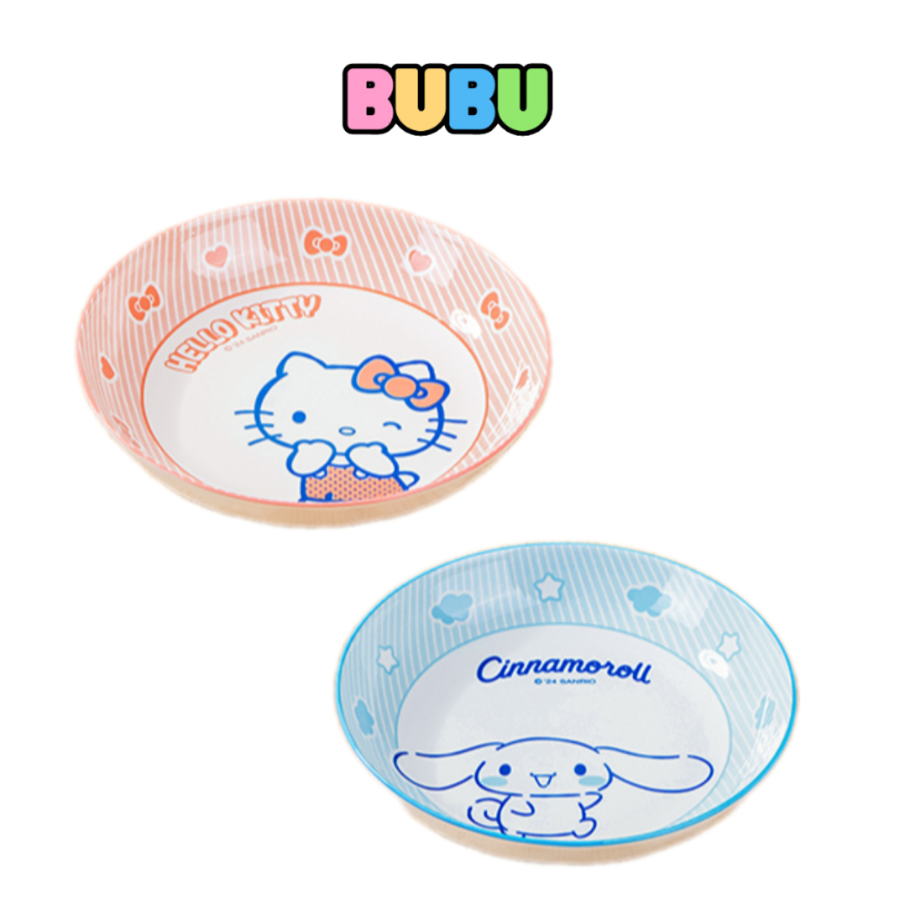 Sanrio 204mm Ceramic Rice Plate for Children with Cute Hello Kitty ...