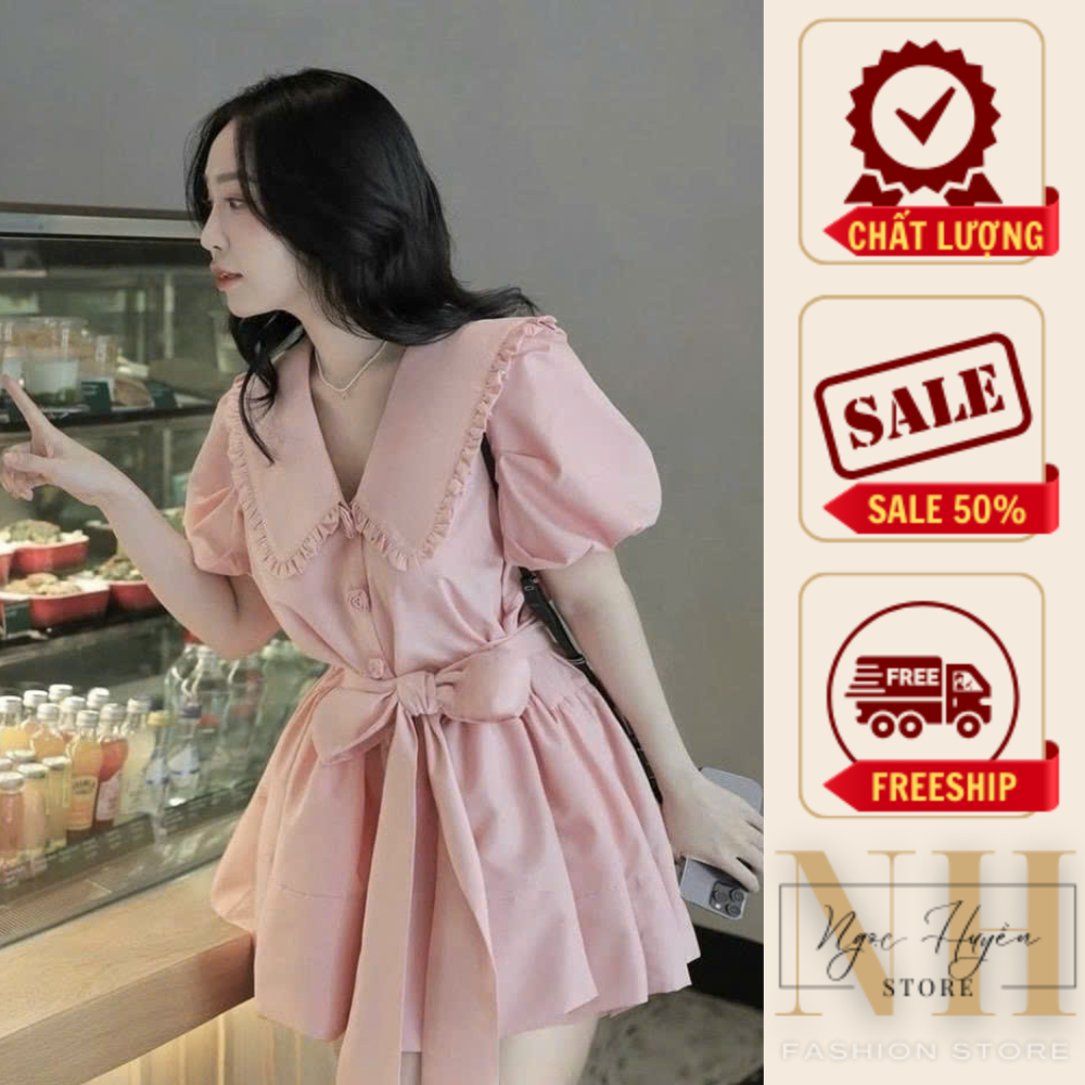 Serendipity Autumn Baby Blue Cream Doll Collar Bow Shirt Top & Ruffled Skirt Two Piece Set