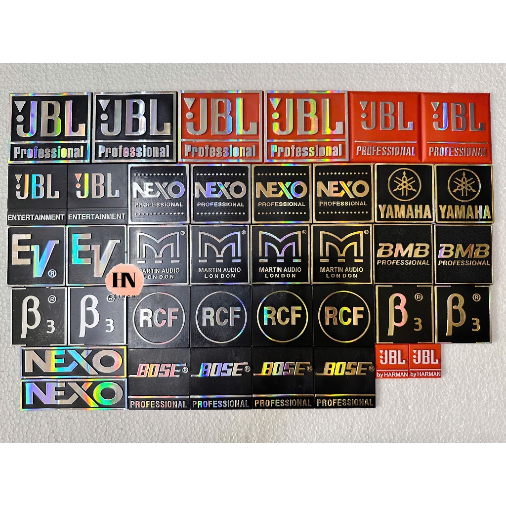 02 Hard Plastic Speaker Stickers for Carton Speakers of Brands JBL ...