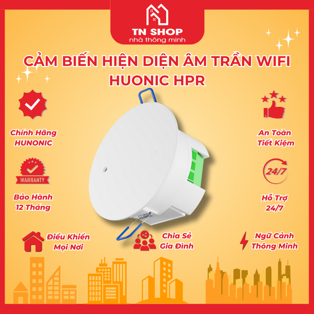 Hunonic HPR Presence Sensor, Automatically Turns On and Off Lights for ...