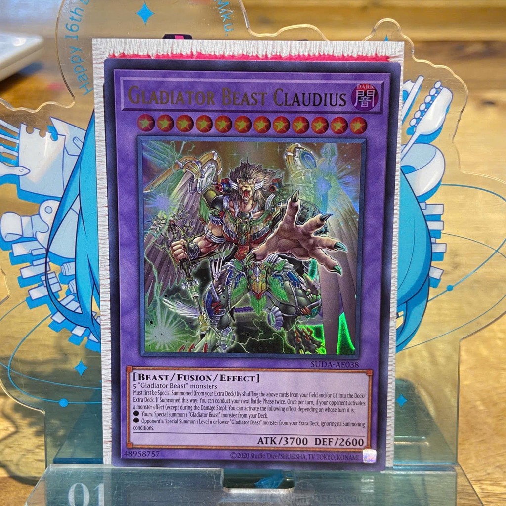 Genuine Yugioh Card ] SUDA-AE038 Gladiator Beast Claudius - Ultra Rare |  Shopee Philippines