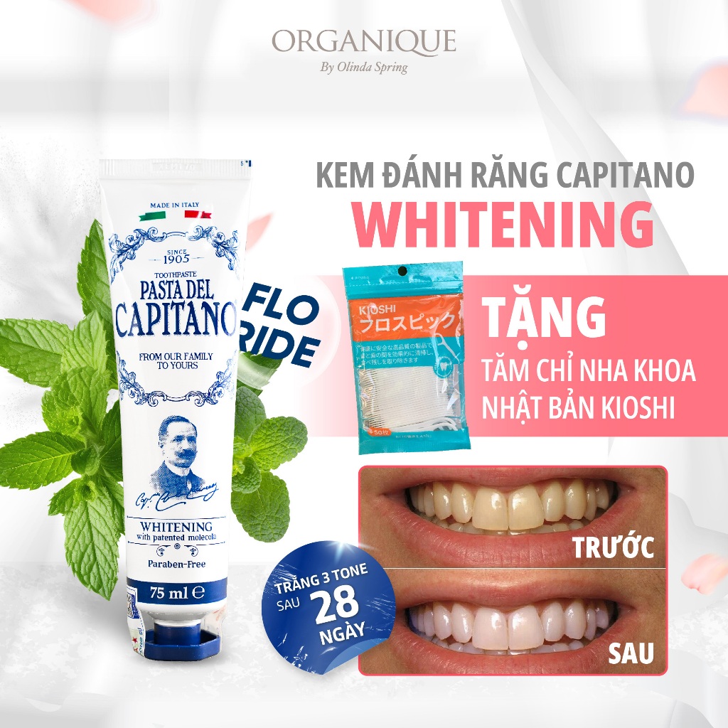 Italian Capitano Toothpaste Freshens Breath Exclusive Technology ...