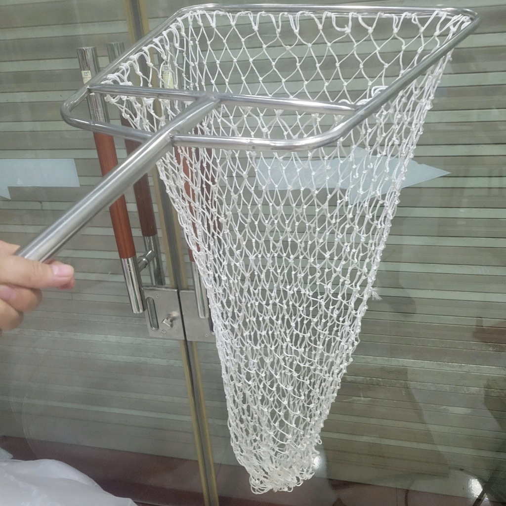Specialized mink catching racket net with large, sturdy parachute fiber ...