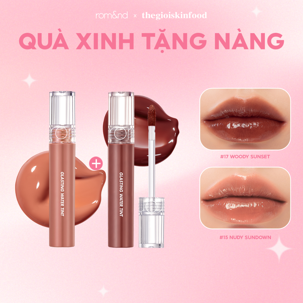 Combo of 2 Romand Glasting Water Tint Super Matte, Long Lasting ...