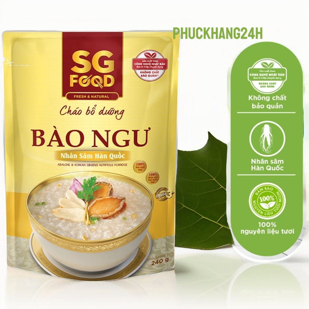 Combo of 4 Nutritious Abalone Ginseng Porridge Packets Korean Food 240g ...