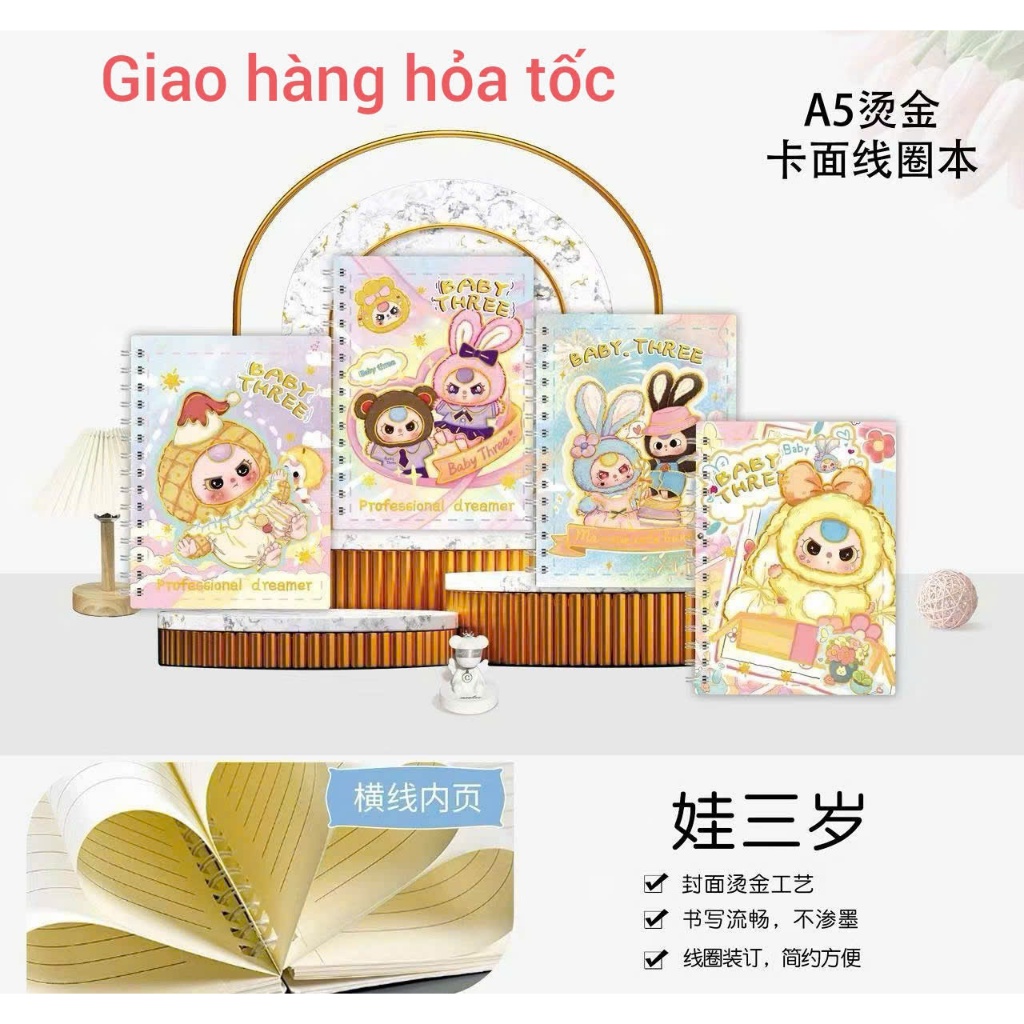 XO A5 spring notebook with lovely cartoon Babythree image Kute ...