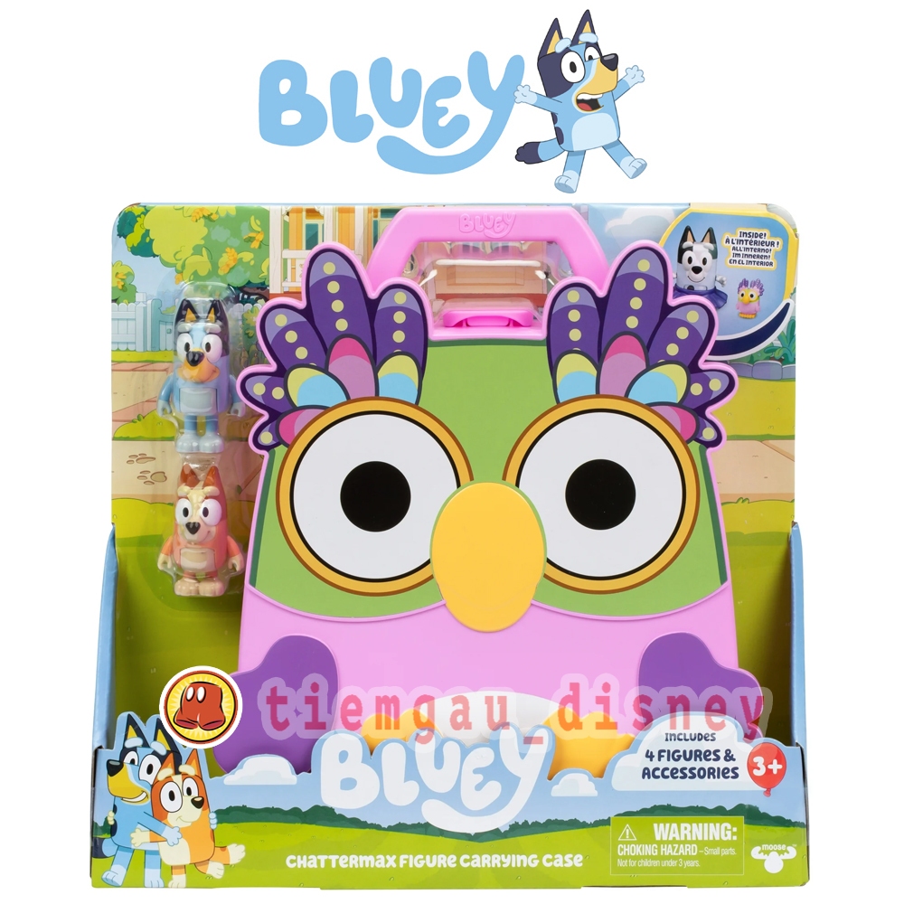 Chattermax Figure Carrying Case themed BLUEY toy set - Genuine MOOSE ...