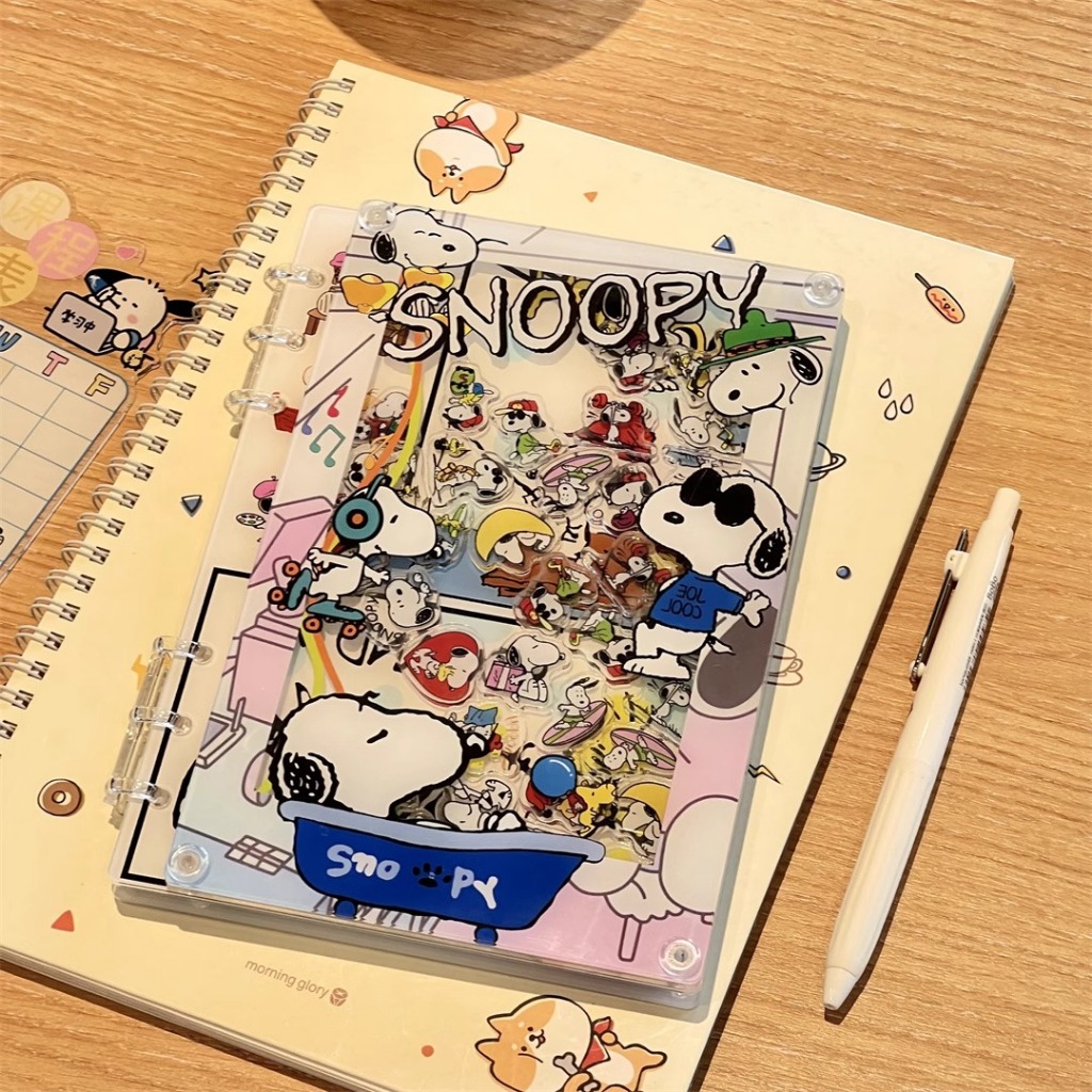 XO Swaying Snoopy Spring Notebook - Cute Acrylic, DIY Assembly, A5 ...
