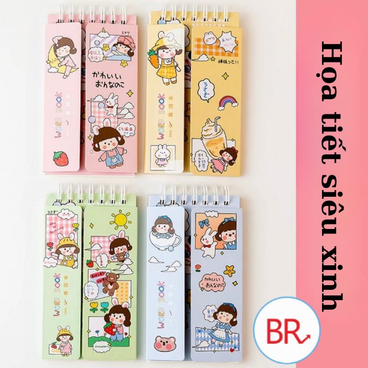 English and Chinese vocabulary learning book 80 cute cartoon pages ...