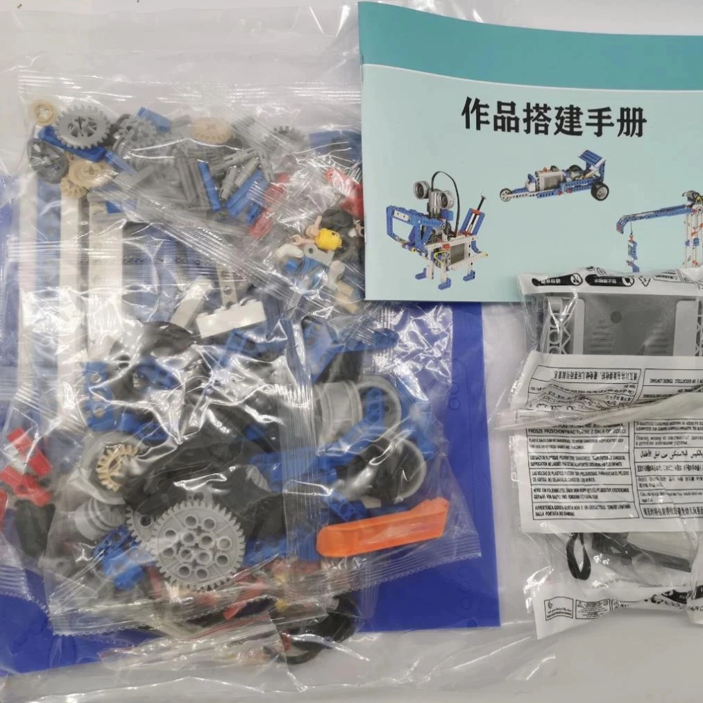 6989 mechanical engineer assembly toy set with 396 parts, motorized ...