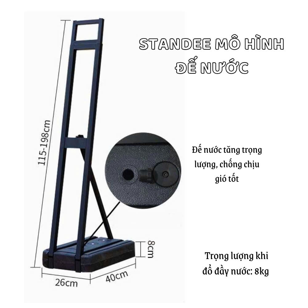 Formex human-shaped standee with iron frame, windproof water base ...