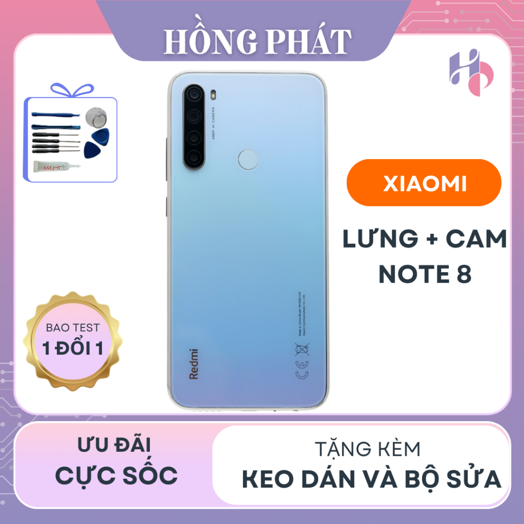 REDMI NOTE 8 REPLACEMENT BACK + CAMERA (FREE REPAIR AND GLUE) | Shopee ...
