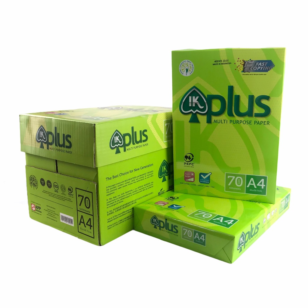 [1 Pack] A4 IK PLUS Paper 70gsm (500 sheets / stack) | Shopee Philippines