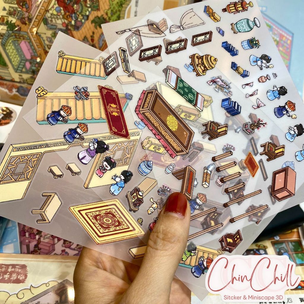 3D sticker model with thick matte material, beautiful and super quality ...