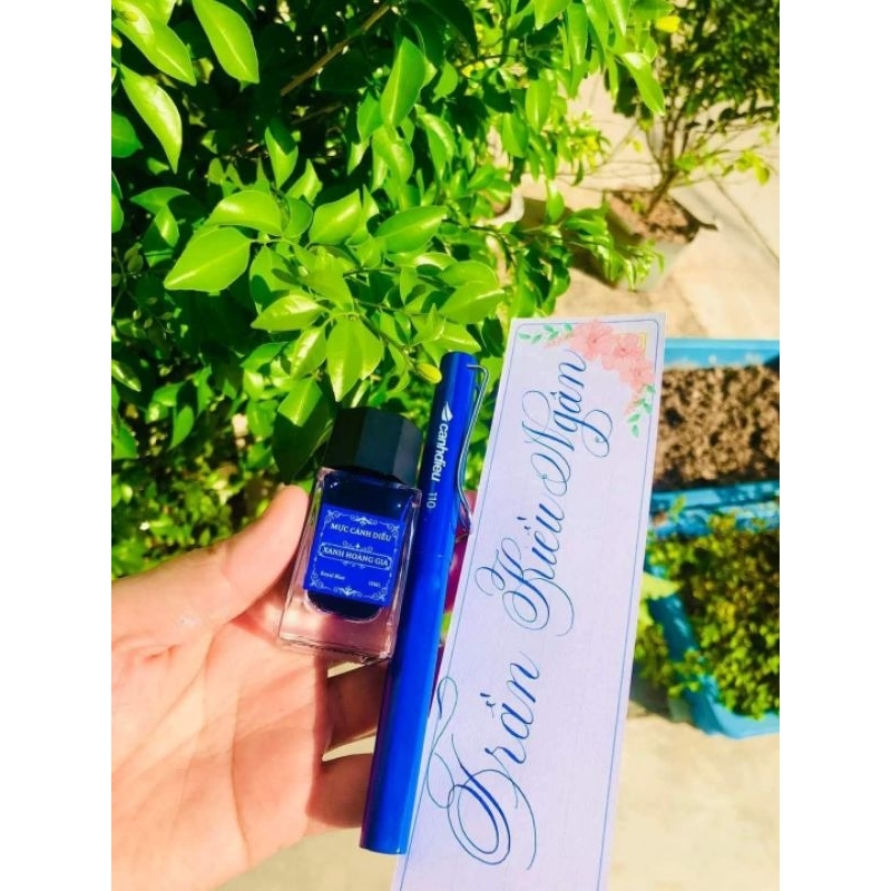 Kite Fountain Pen 110 (CD110R) with small bamboo leaf nib writes in ...
