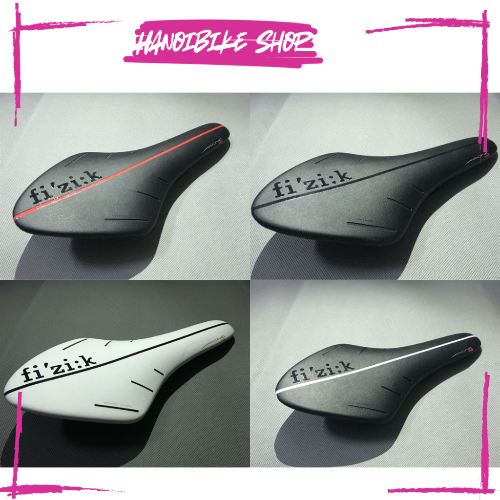 Fizik Arion 00 carbon bicycle saddle with long striped carbon frame ...