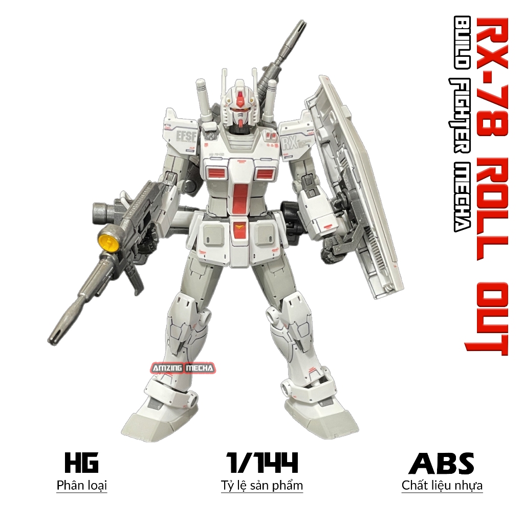 HG RX-78 Roll Out Model, 1/144 Mecha Fighter, Plastic Assembly Toy ...
