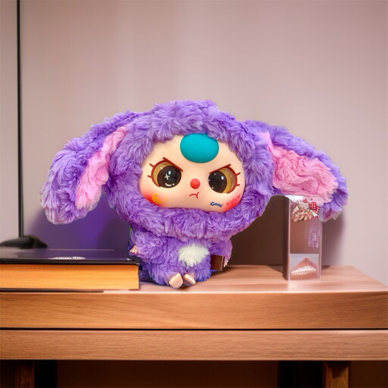 Baby three purple rabbit with big head and zipper (Unbox ) | Shopee ...