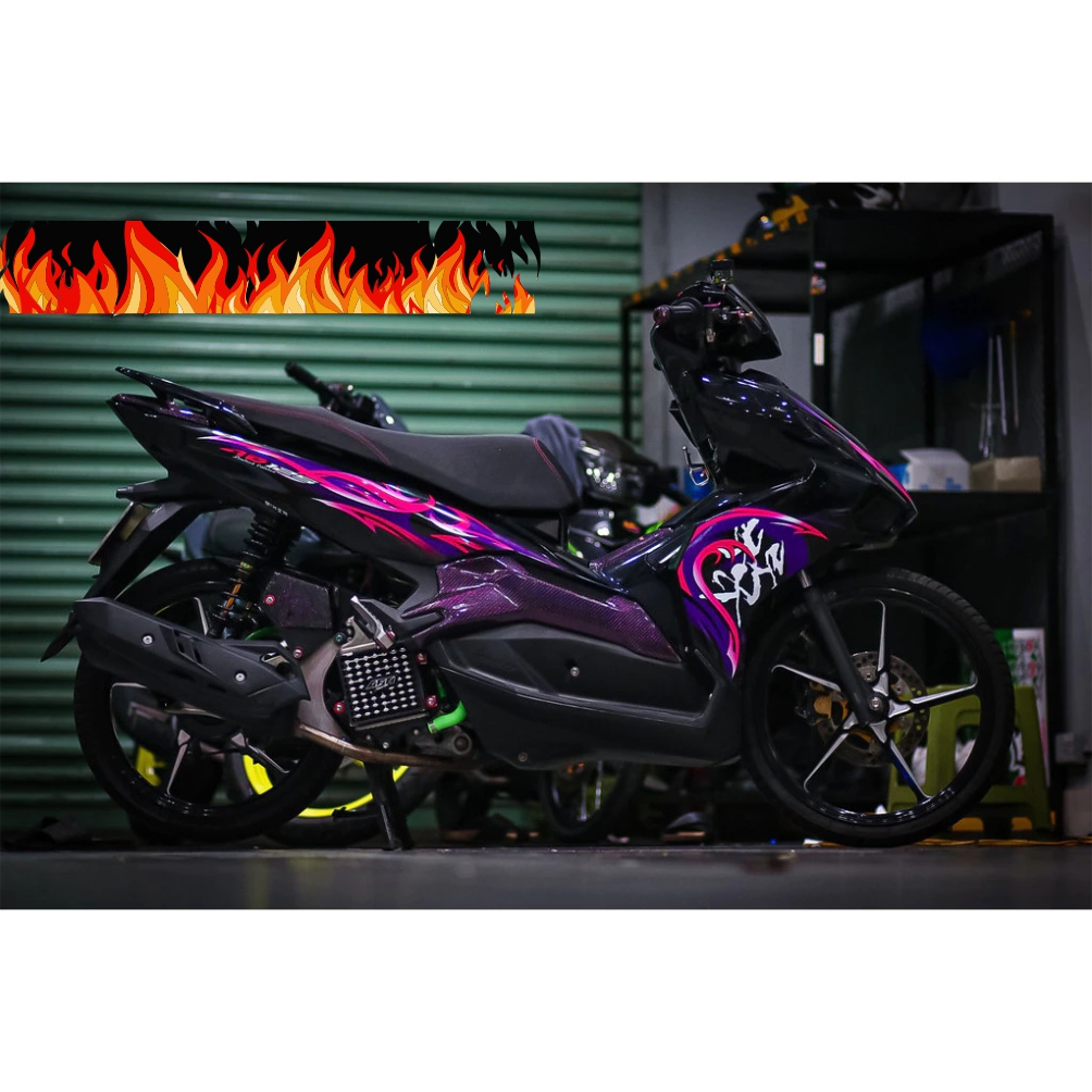 AB AIRBLADE 125 150 car decal with outstanding pink and purple patterns ...