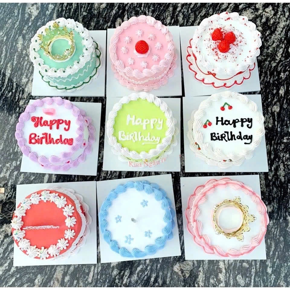 Pastel colored fake cakes, Korean cream cakes for photography | Shopee ...