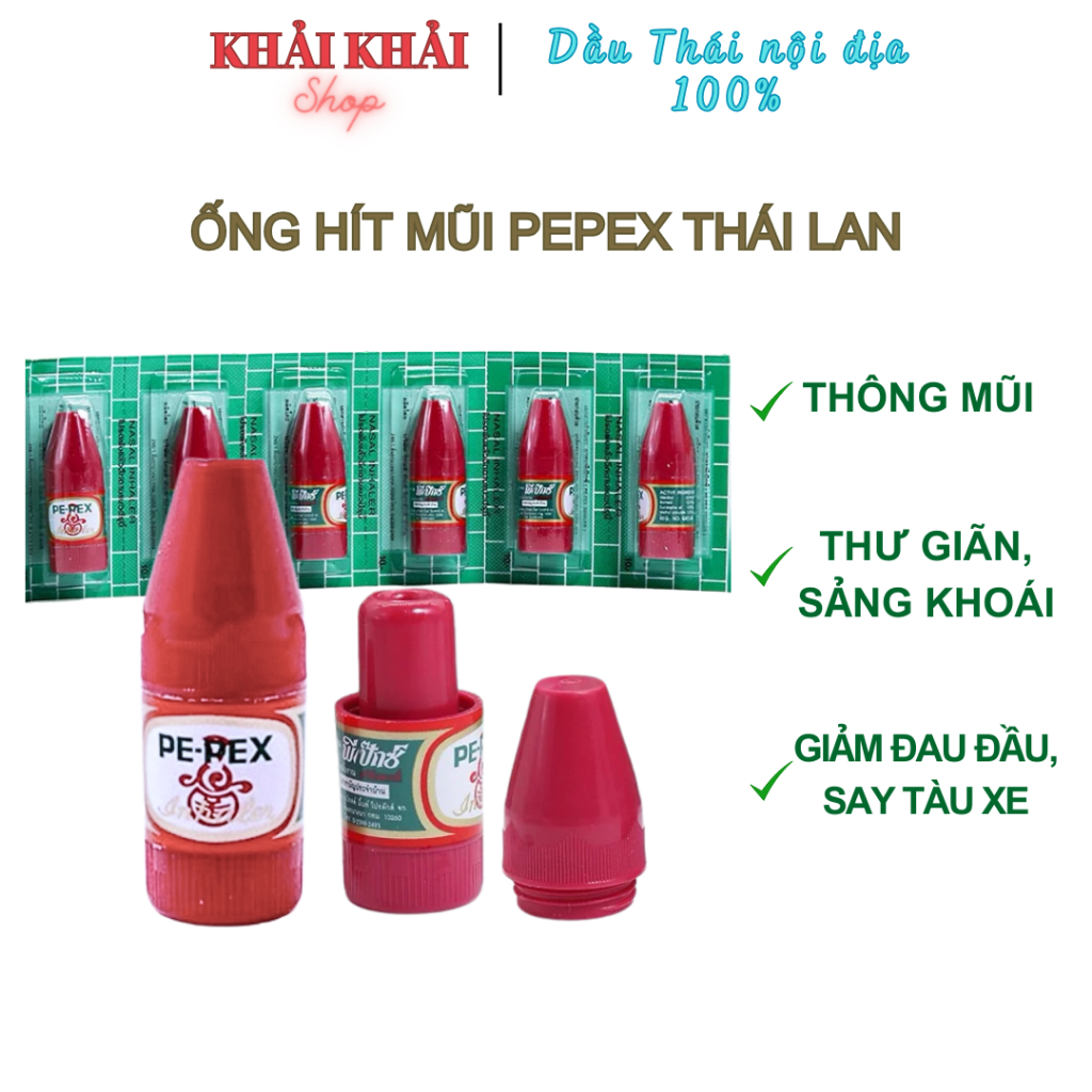 Pepex Thai nasal decongestant inhaler, Thai herbal nasal inhaler Pepex ...