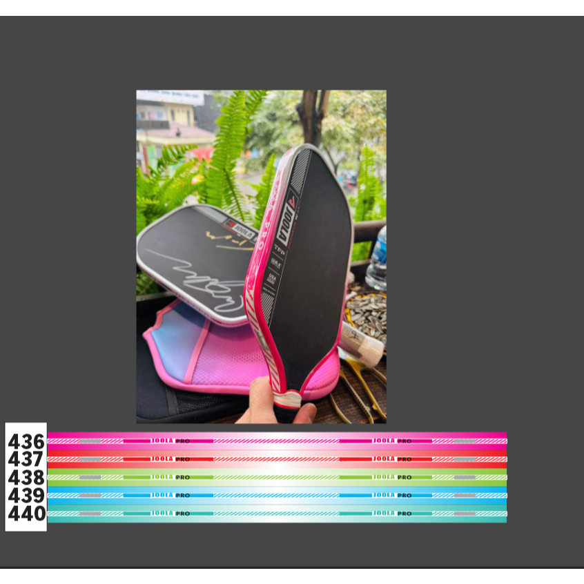 Multi-colored Gen 4 racket edge stickers - protect racket edges and ...