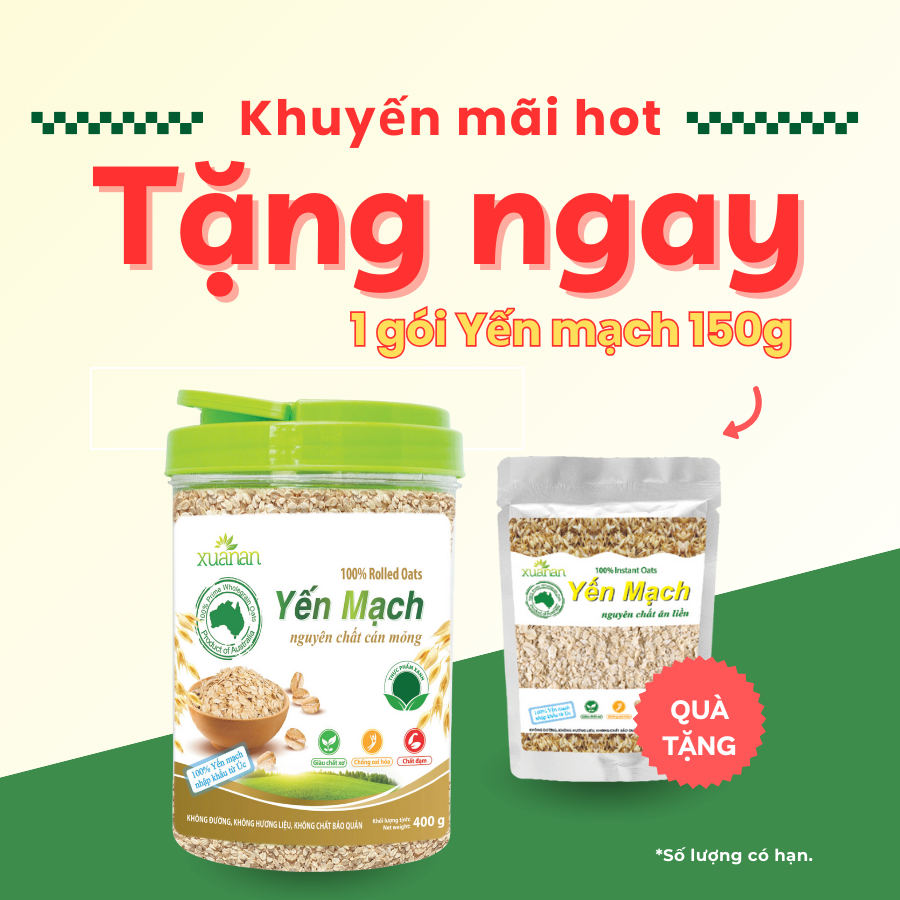Xuan An Pure Rolled Oats [no sugar]Box 400G (Free 1 Bag of Oats 150G ...