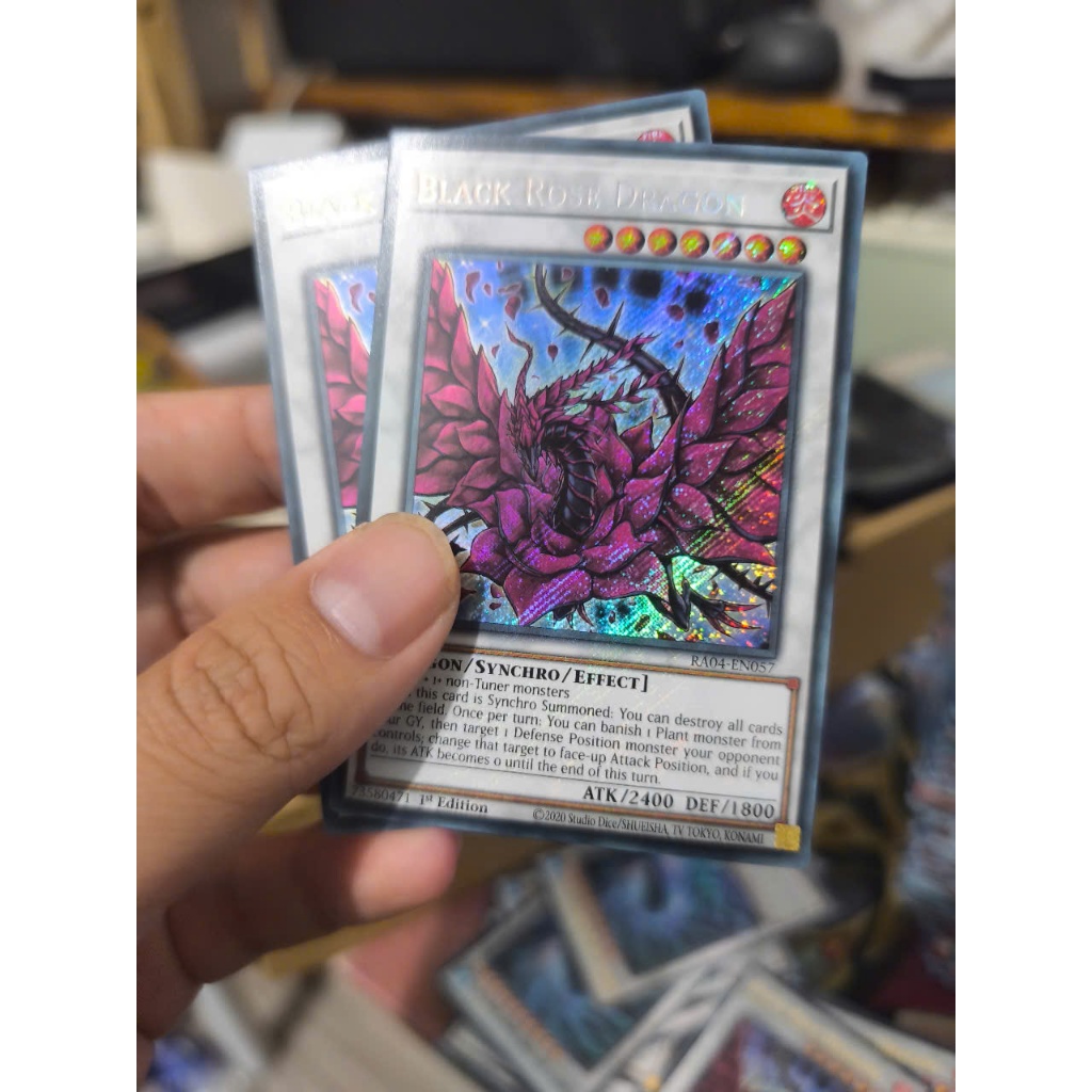 Yugioh Funny Shop 1 Black Rose Dragon Card Ra04 En057 Shopee