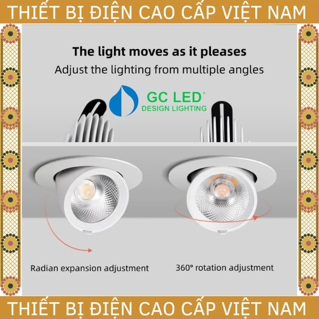 [GC] 360 degree rotating ceiling light 12W/D95mm GC LED JUNO code GC ...