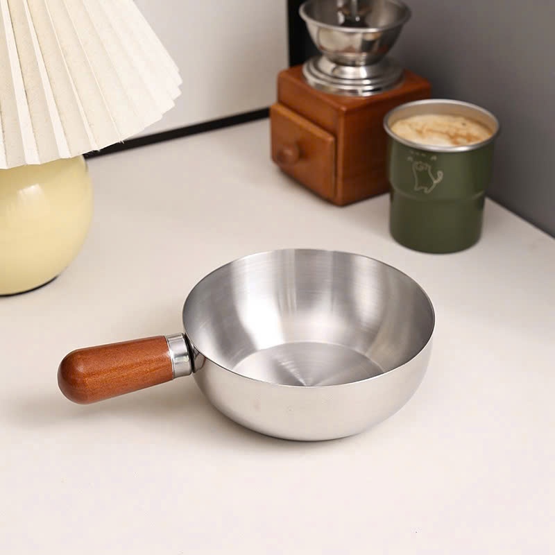 Mini Chubby Deep Pots and Pans with Removable Wooden Handles, Cooking ...