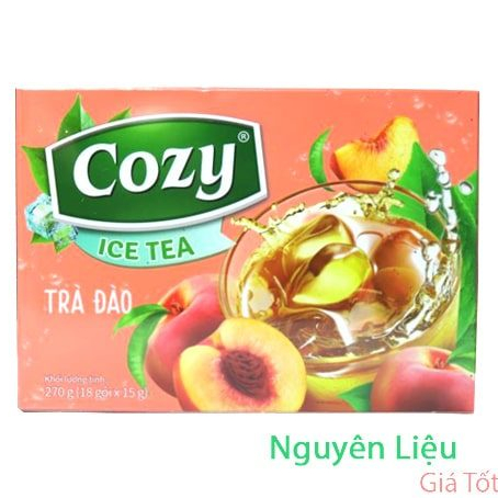 COMBO 5 BOXES OF INSTANT COZY PEACH TEA - box (18 packs x 15gr ...